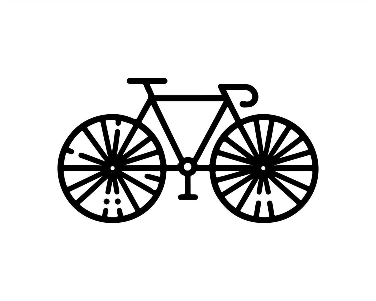 A bicycle icon on a white background vector
