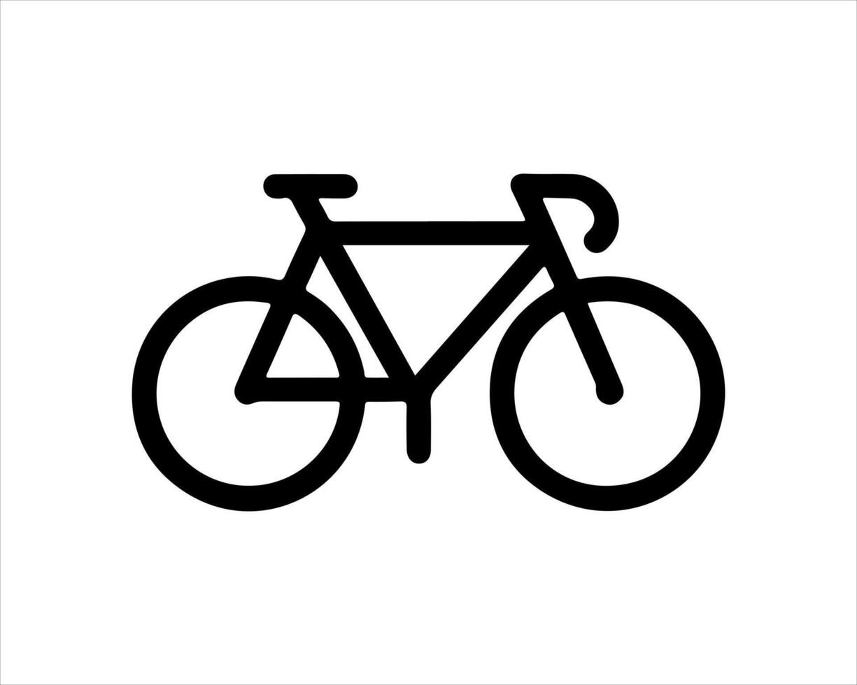 A bicycle icon on a white background vector