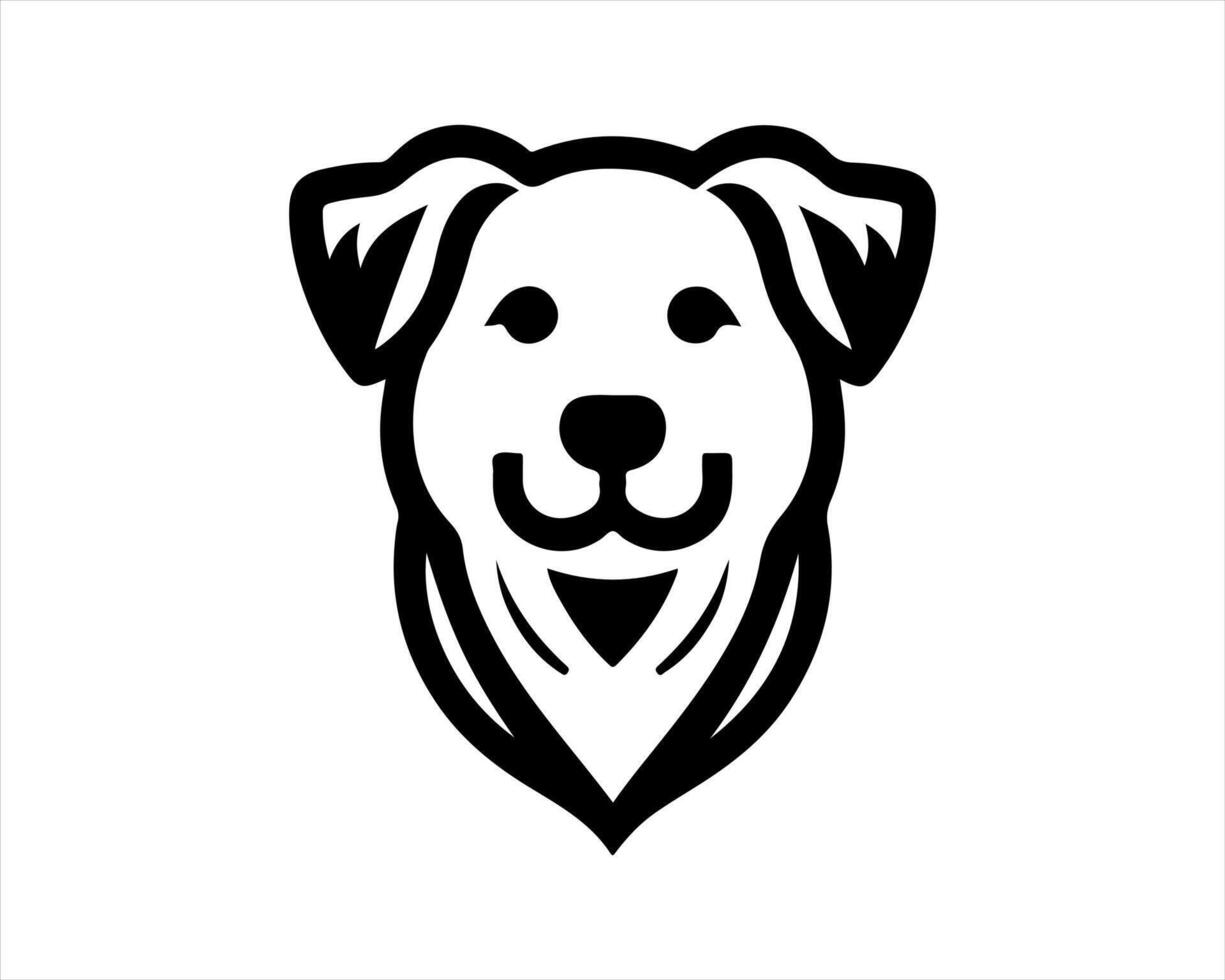 A dog head logo on a white background vector