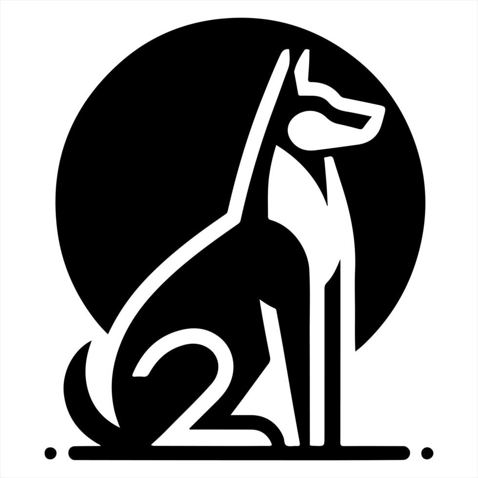 The logo for the egyptian dog vector