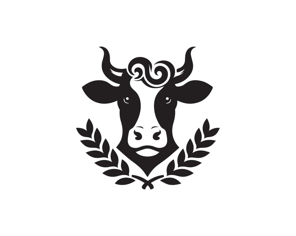 Cow logo design vector