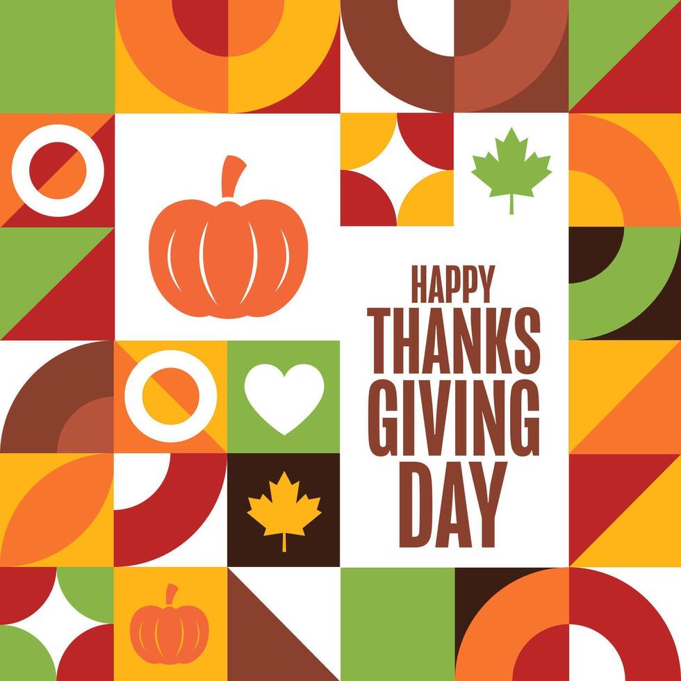 Happy Thanksgiving Day. Holiday concept. Template for background, banner, card, poster with text. vector