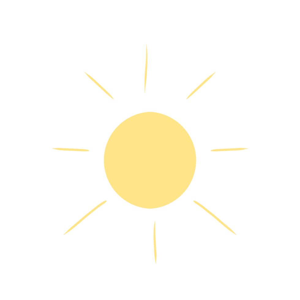 sun icon on transparent background png