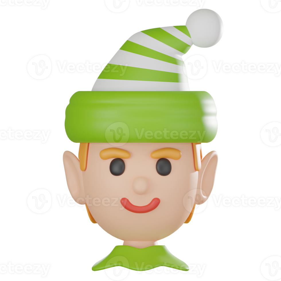 3D Render Illustration Joyful Elf Character for Fantasy and Holiday Themes png