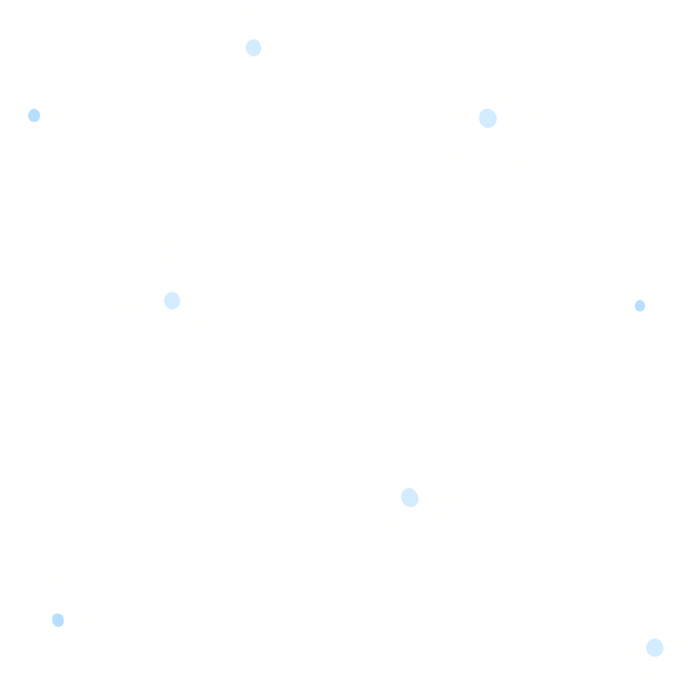 white snowflake with blue dot for decoration png