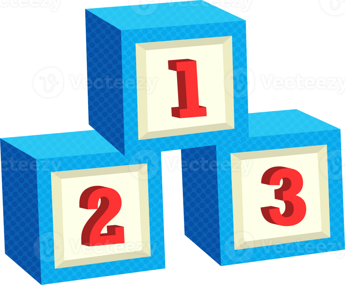 Block toy, winner podium png