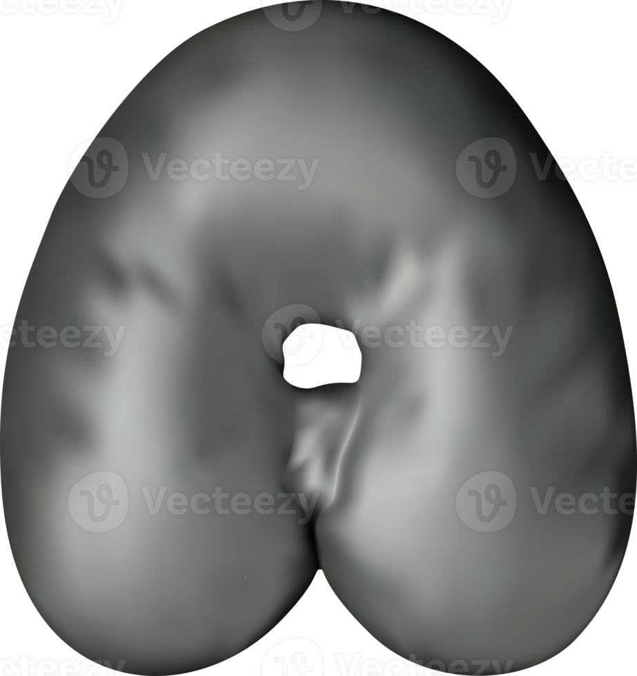3d black alphabet balloon single letter A png