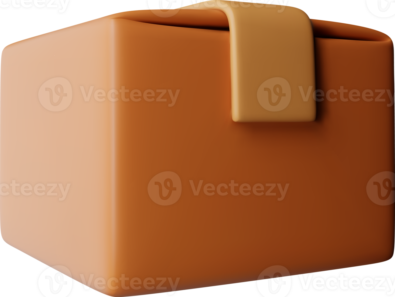 3D carton packaging box icon png