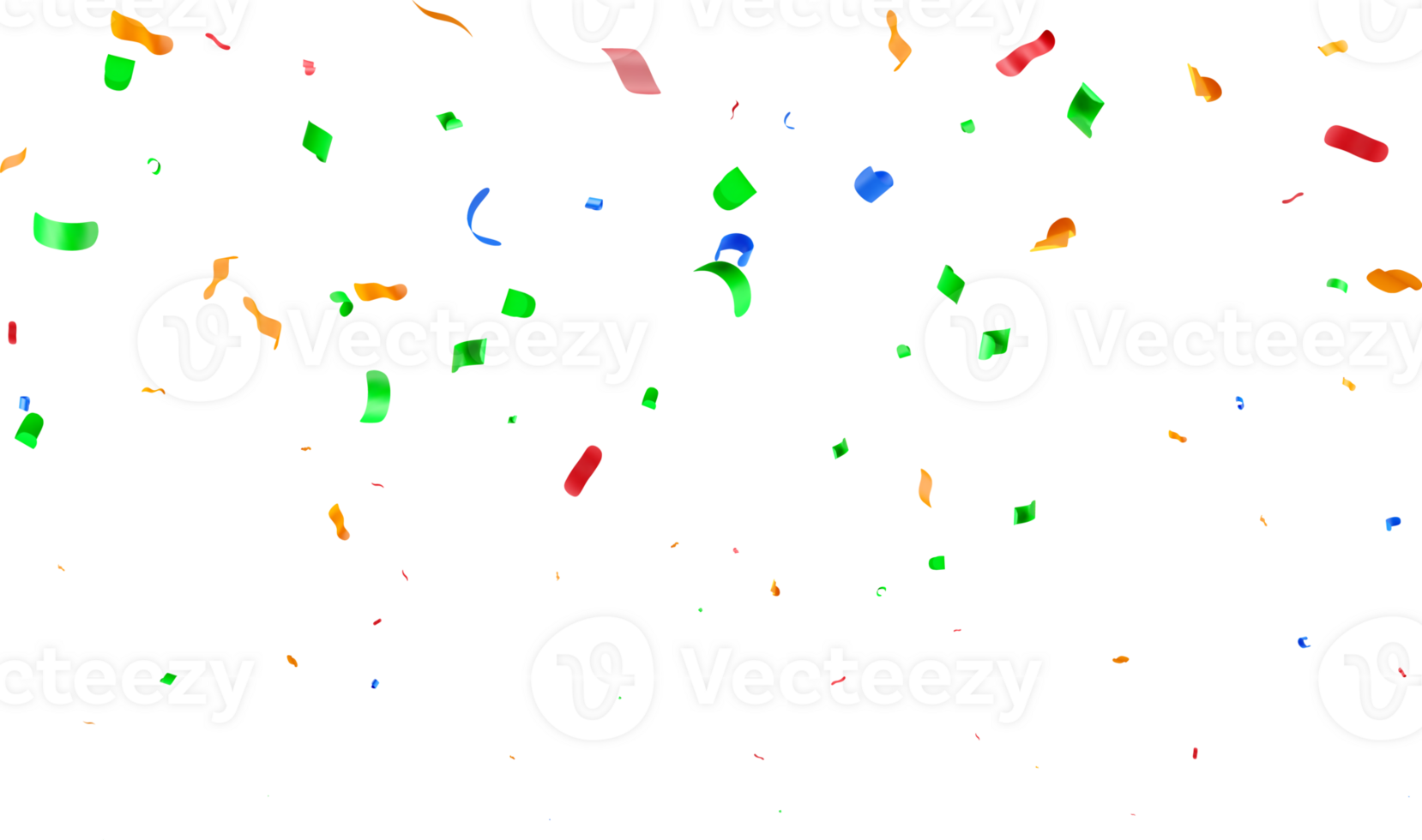 3D color party confetti png
