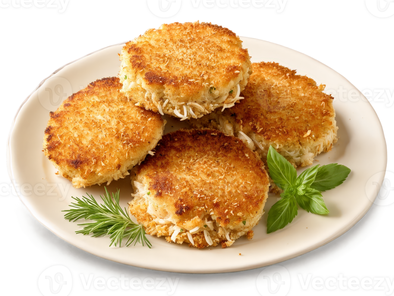 Crab Cakes Lump crab meat mixed with breadcrumbs herbs and spices formed into patties png