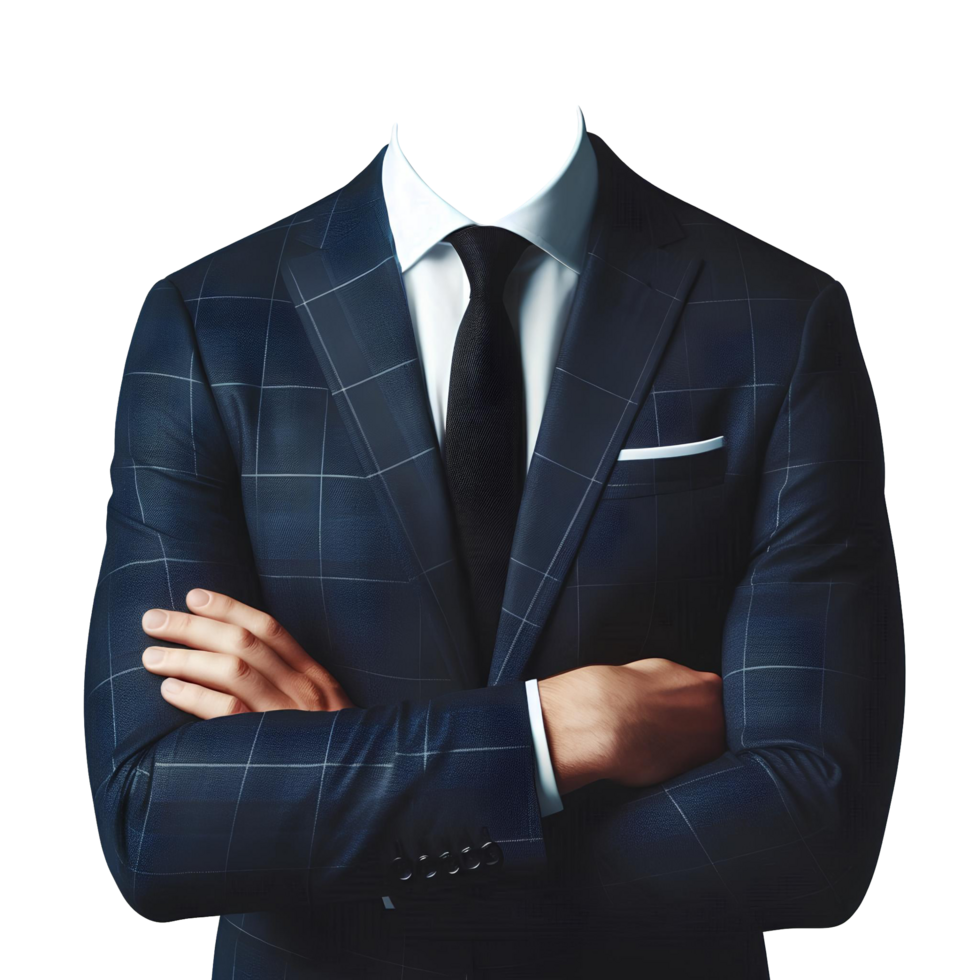 The Headless Businessman - passport size photo suit png