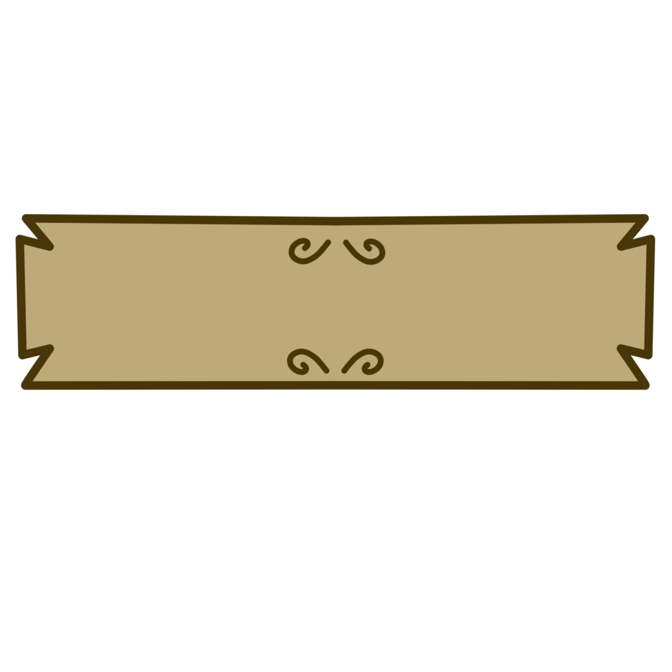 Brown scroll banner png