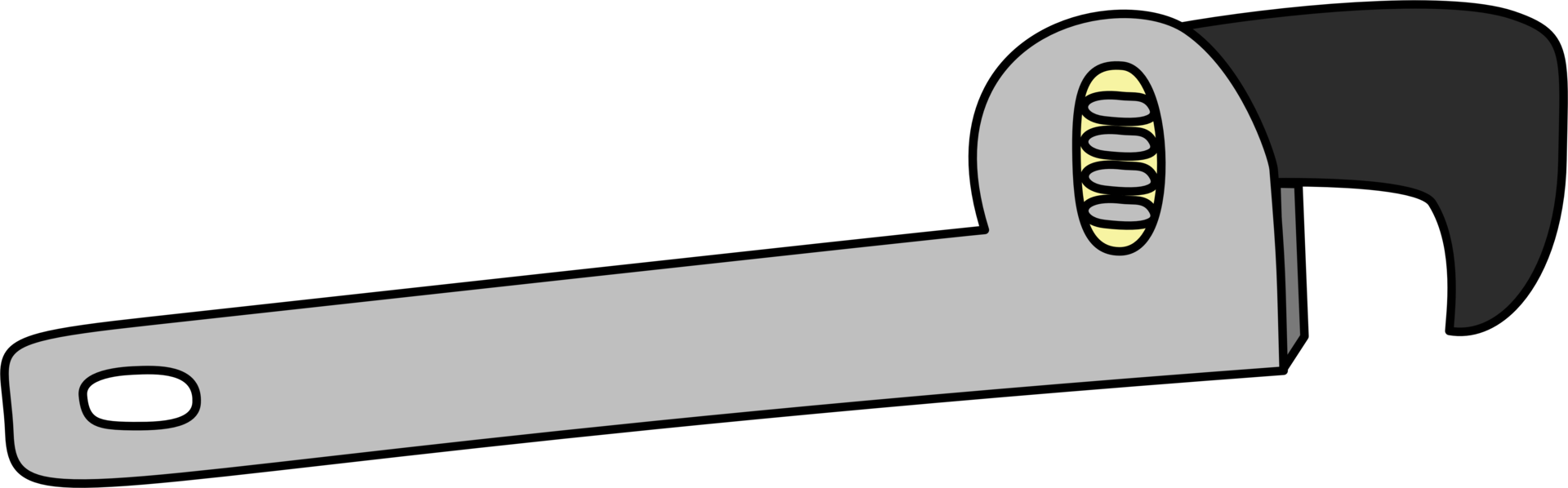 Pipe wrench with hole handle png