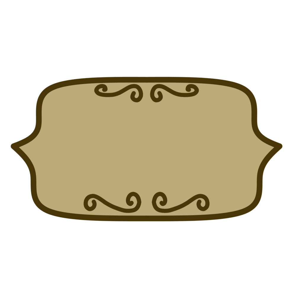 Brown sticker paper png