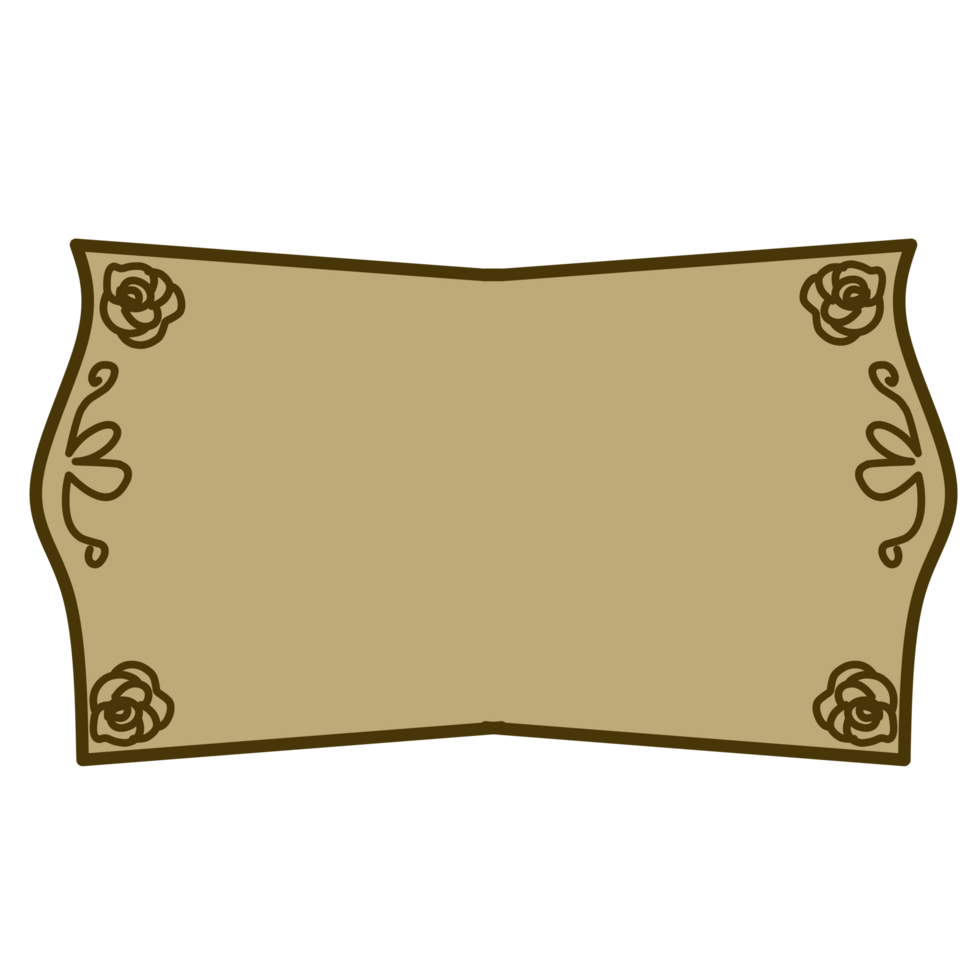 Vintage label paper png