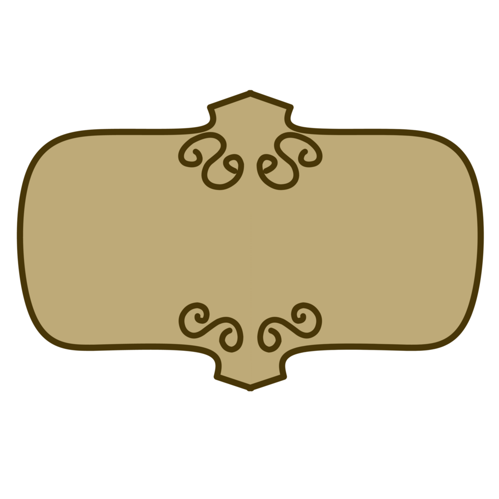 Medieval label paper png