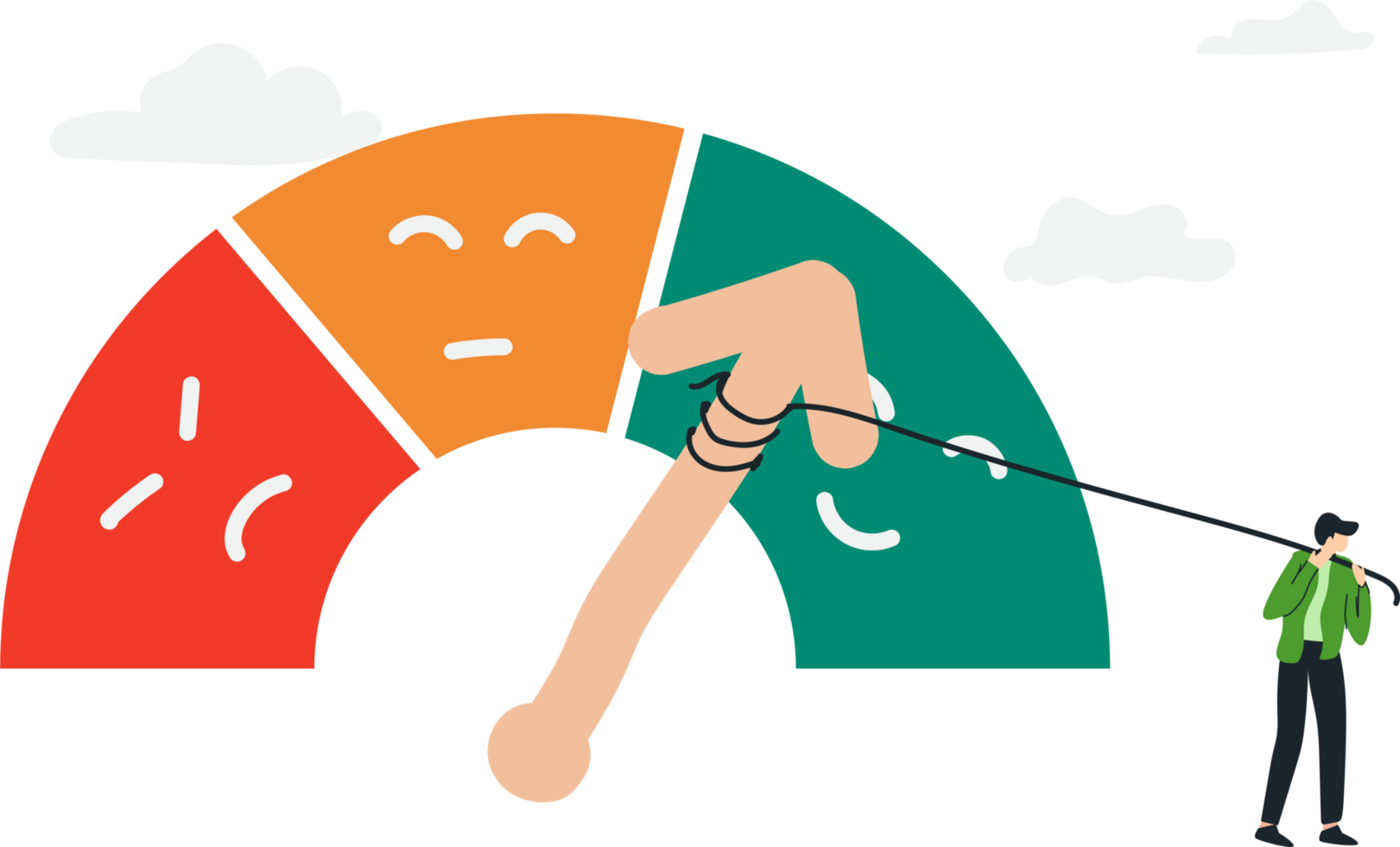 Performance rating or credit score or satisfaction measurement, quality control or improvement concept png