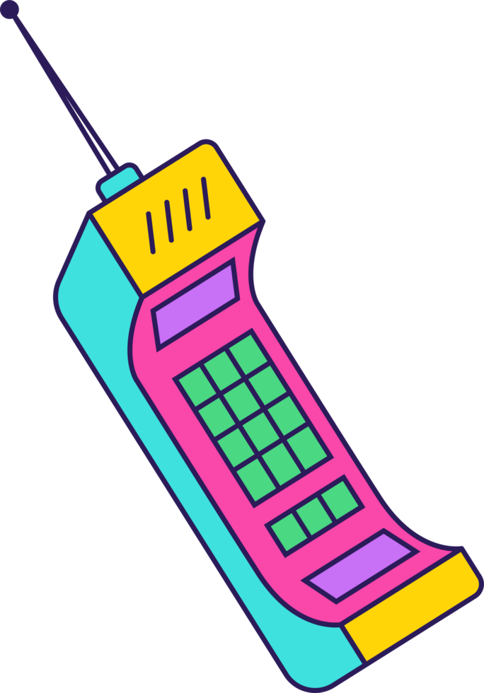 a cartoon phone on a transparent background png