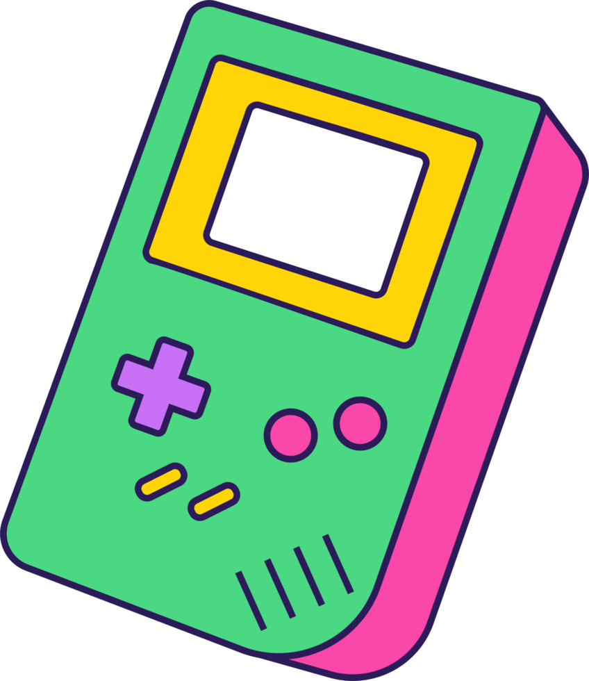 a vintage and retro style game console png