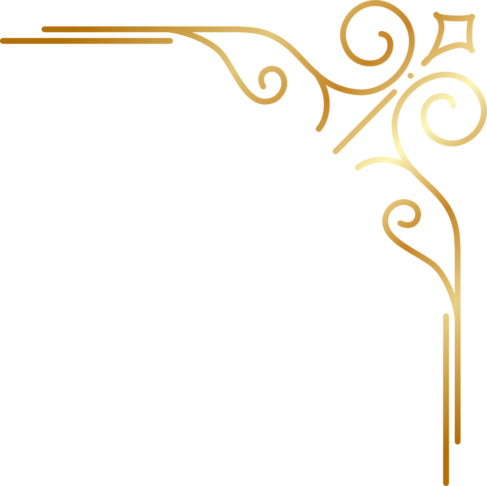 Luxurious Golden corner png