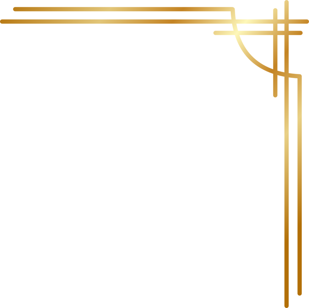 Minimalist Golden corner png
