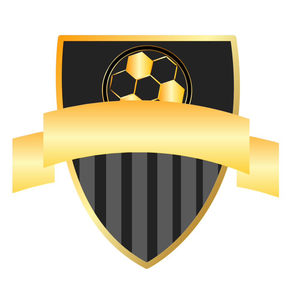 Soccer icon with gold emblem png