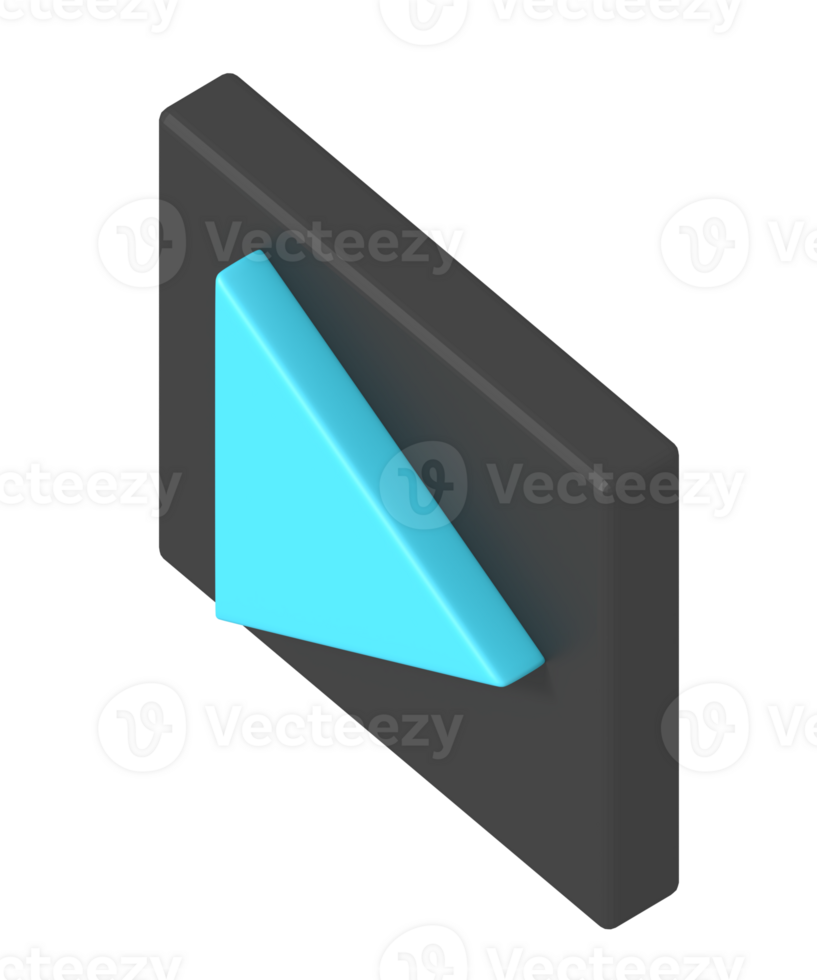 3D graphics play videos button png