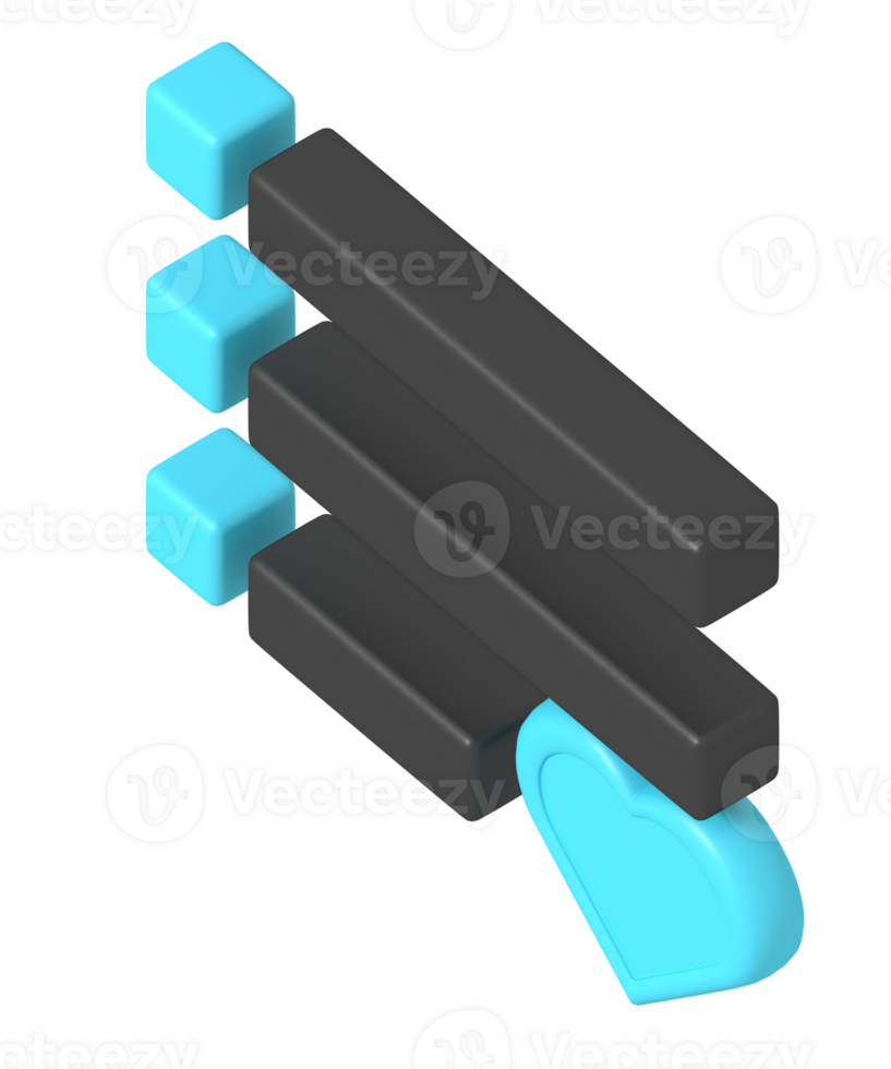 Favorite playlist of isometric style png