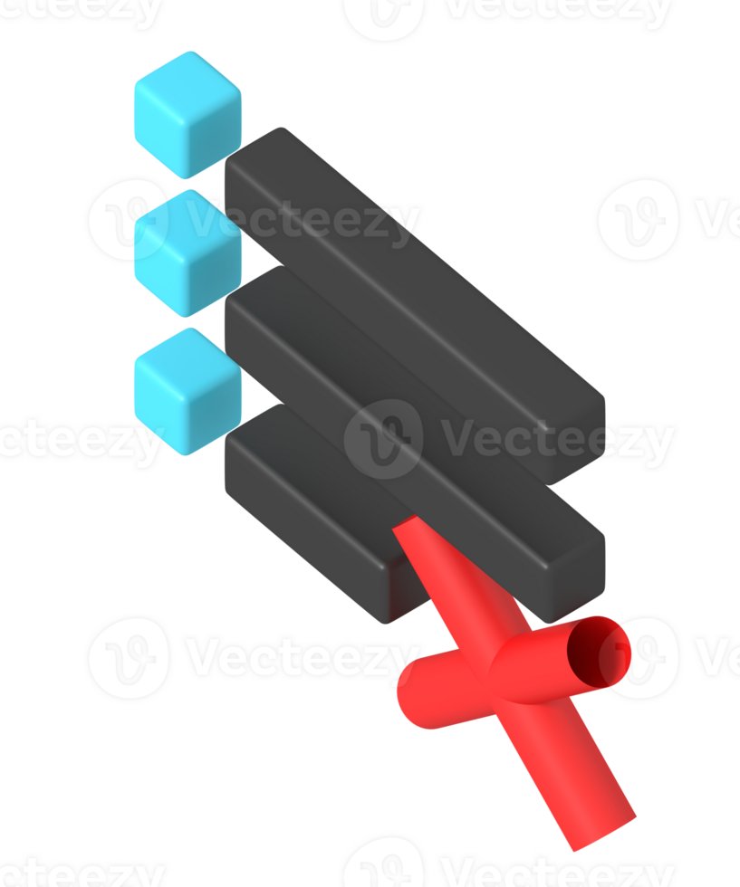 Remove from list isometric style png