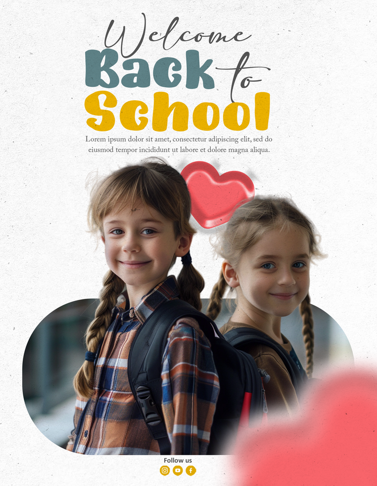 Back to Back School, collage, university admission social media post template design psd