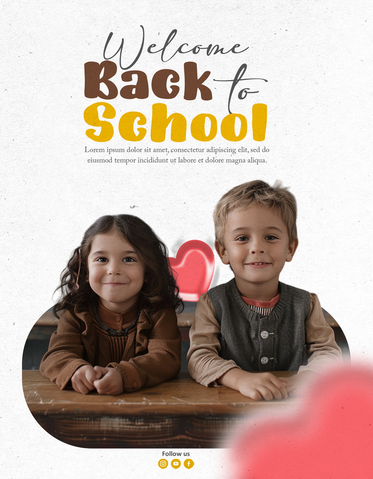 Back To School Admission Flyer Design Template psd