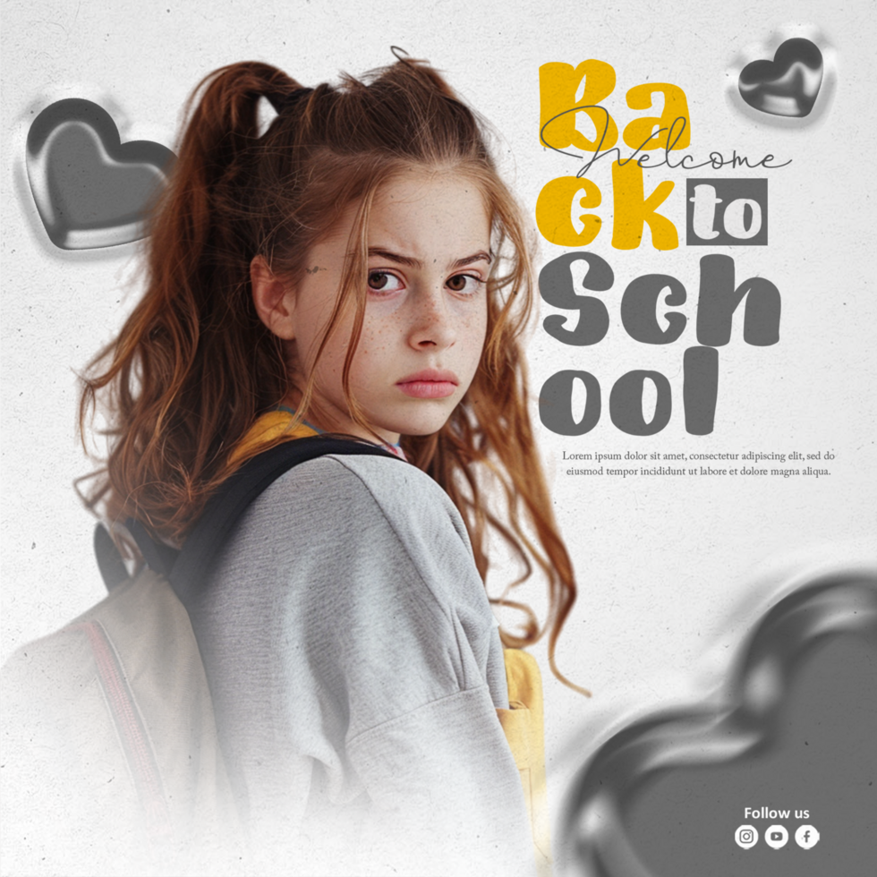 back to school Educational Instagram Post Template psd