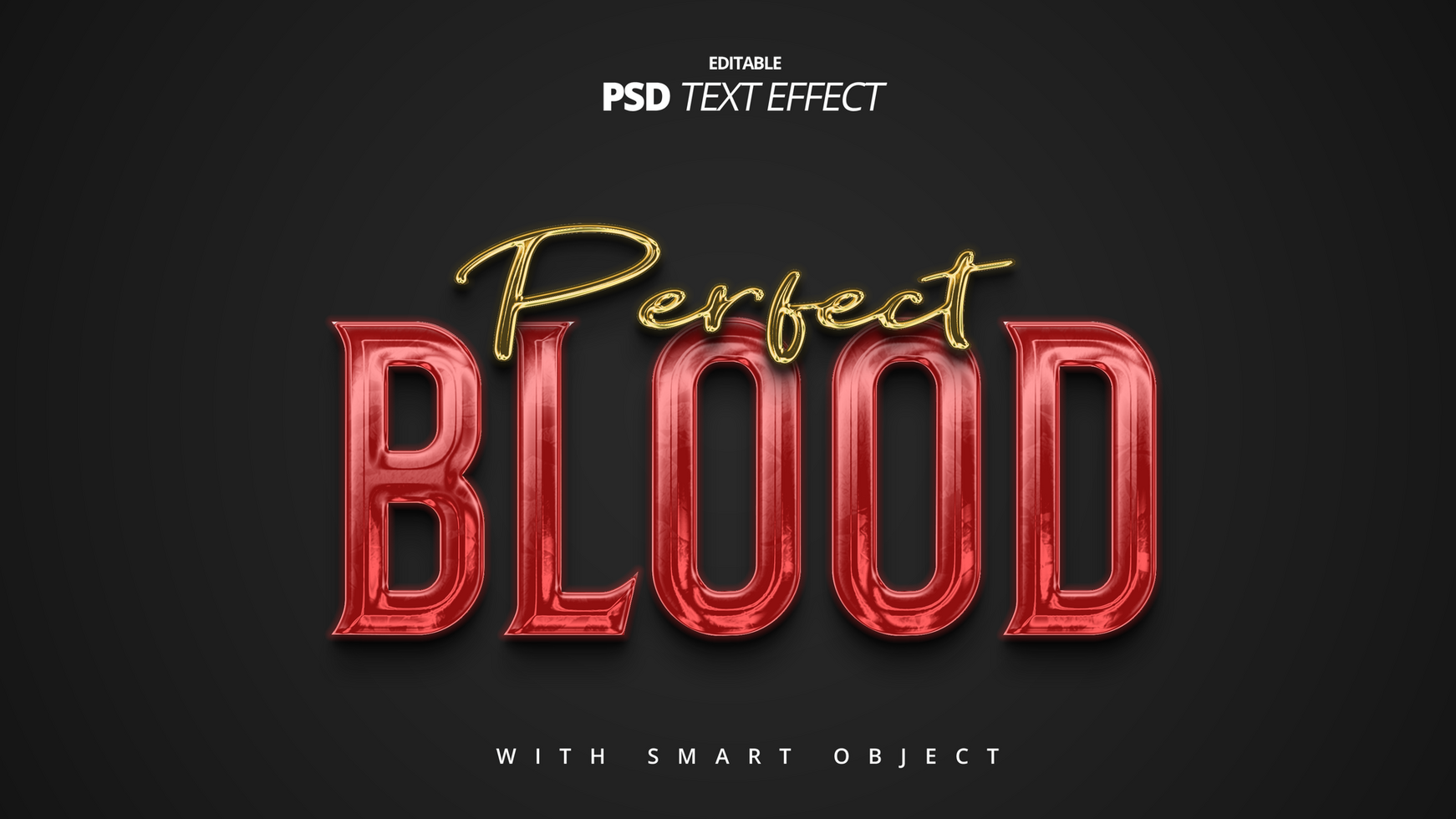 3d red movie luxury text effect psd