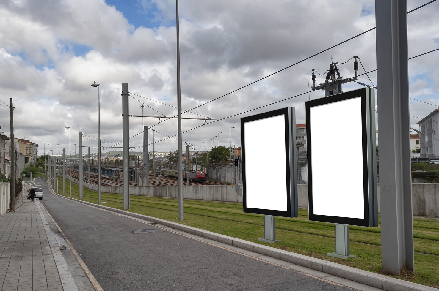 Tramway Station Mockup psd