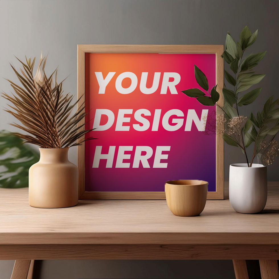 Framed Memories Tabletop Photo Frame Mockup psd