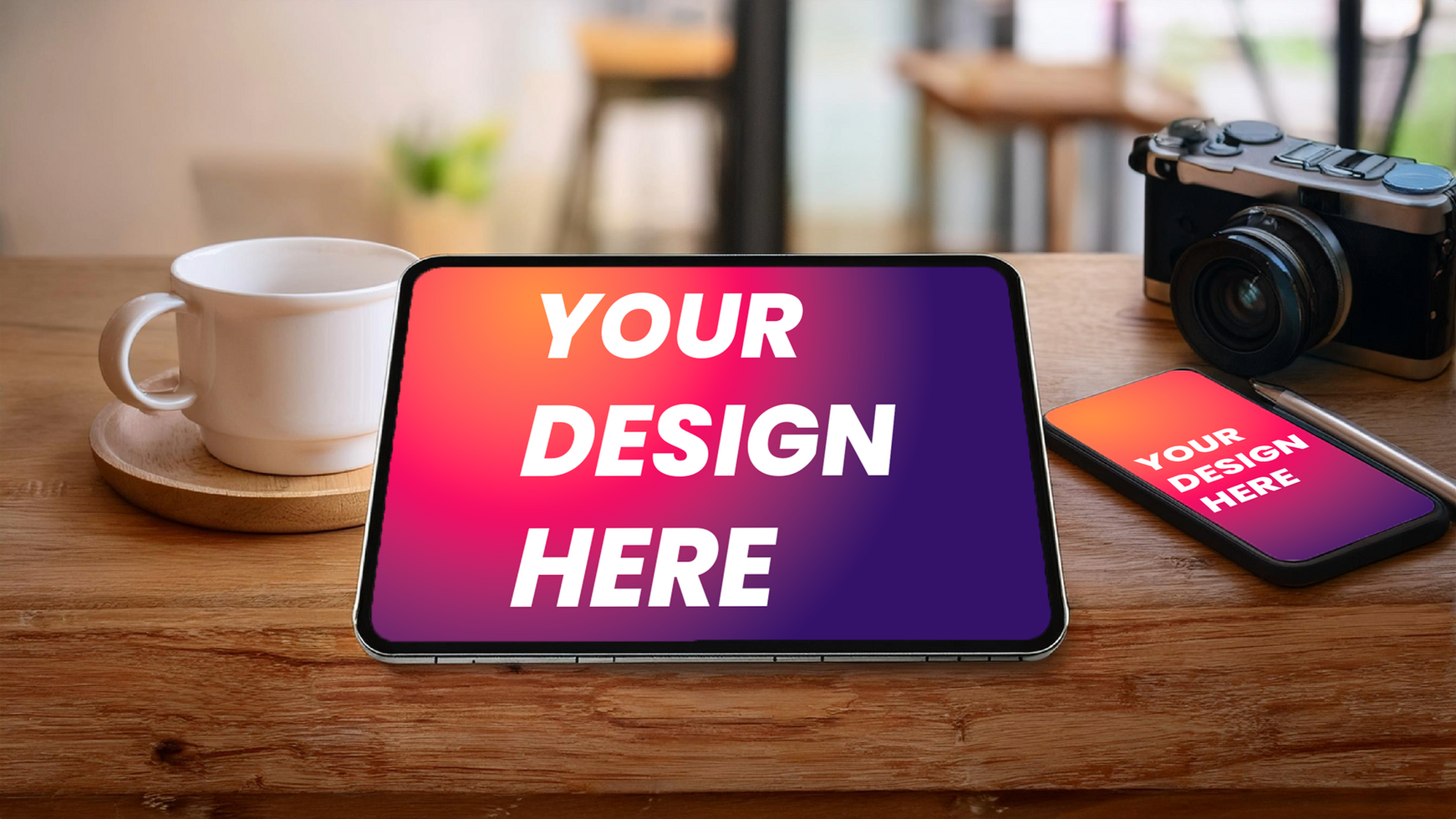 tab and mobile mockup psd