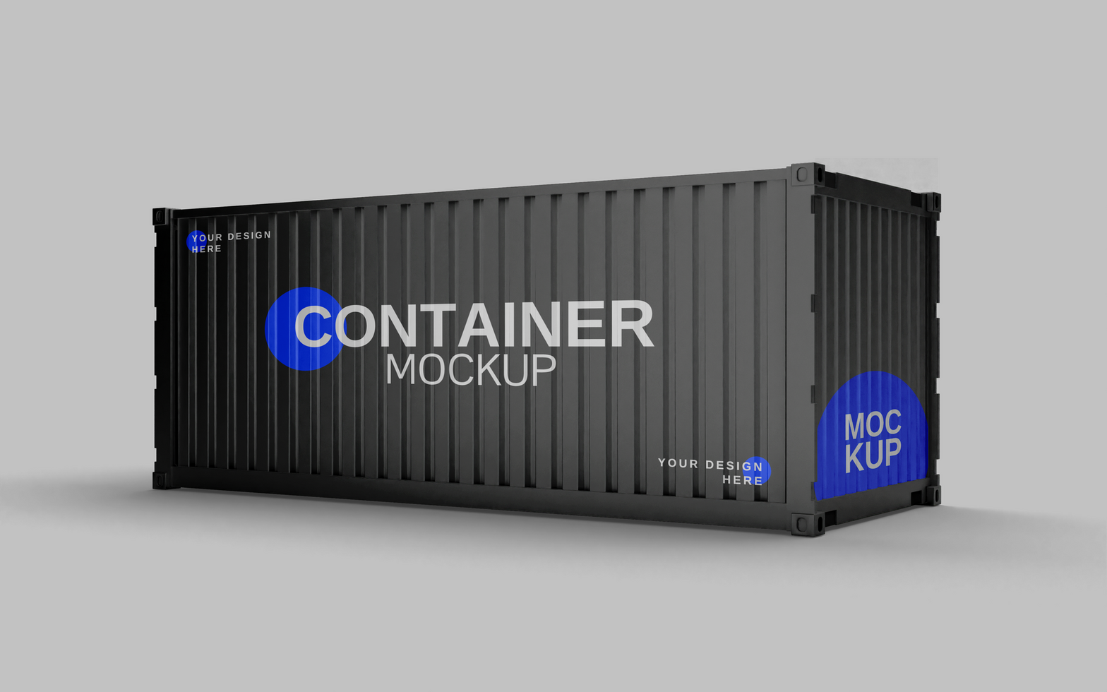 delivery container mockup psd