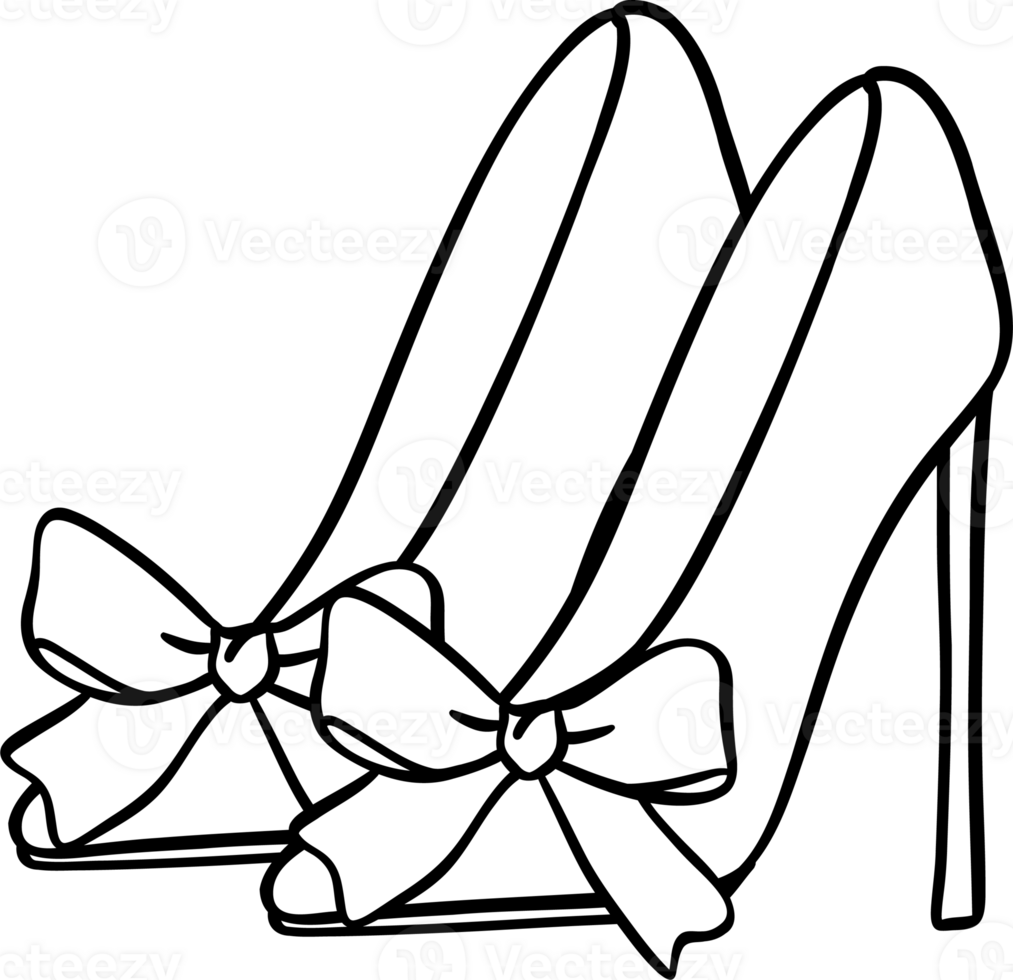 Girly things outline High heels Coquette shoes png