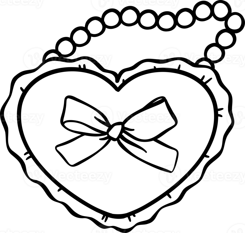 Girly things outline bag Coquette stuff png