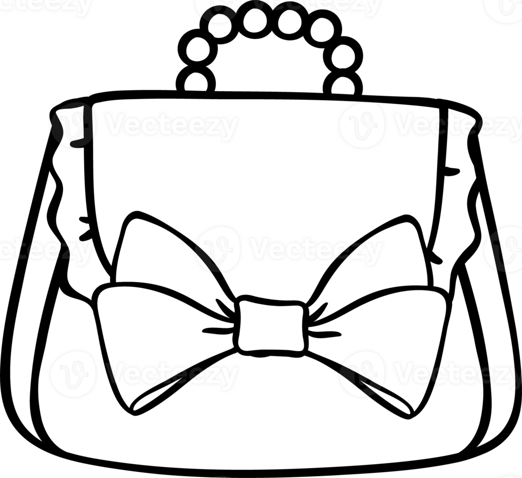 Girly things outline Bag Coquette stuff png