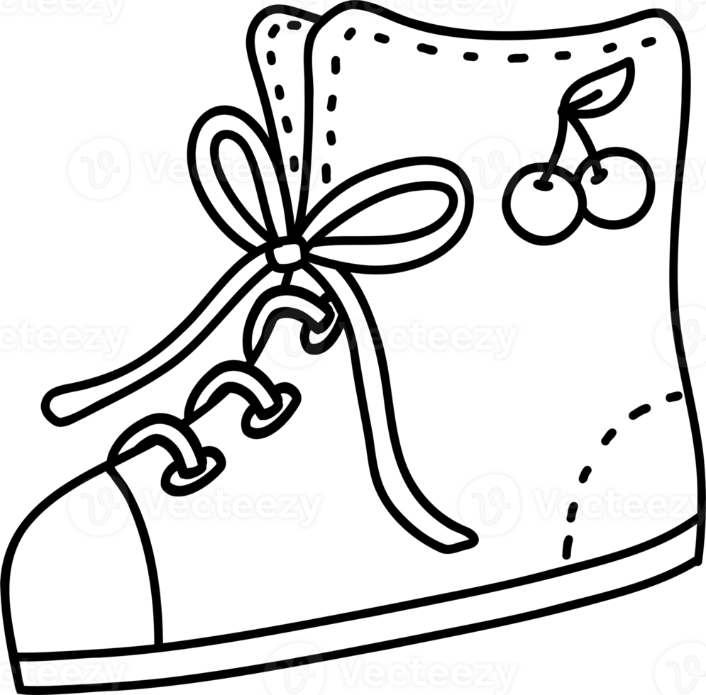 Girly things outline one Sneaker shoe Coquette png