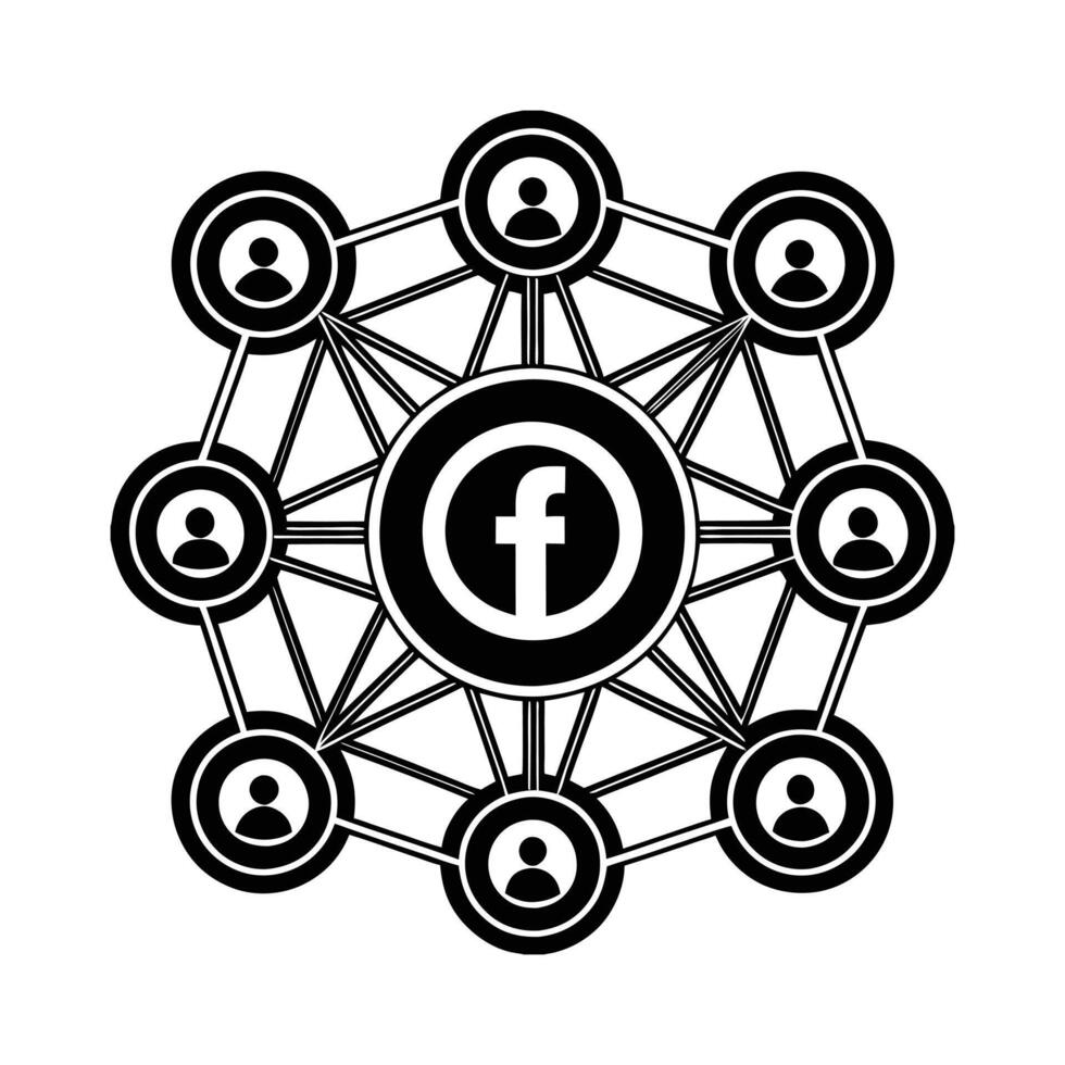 Facebook social network concept vector