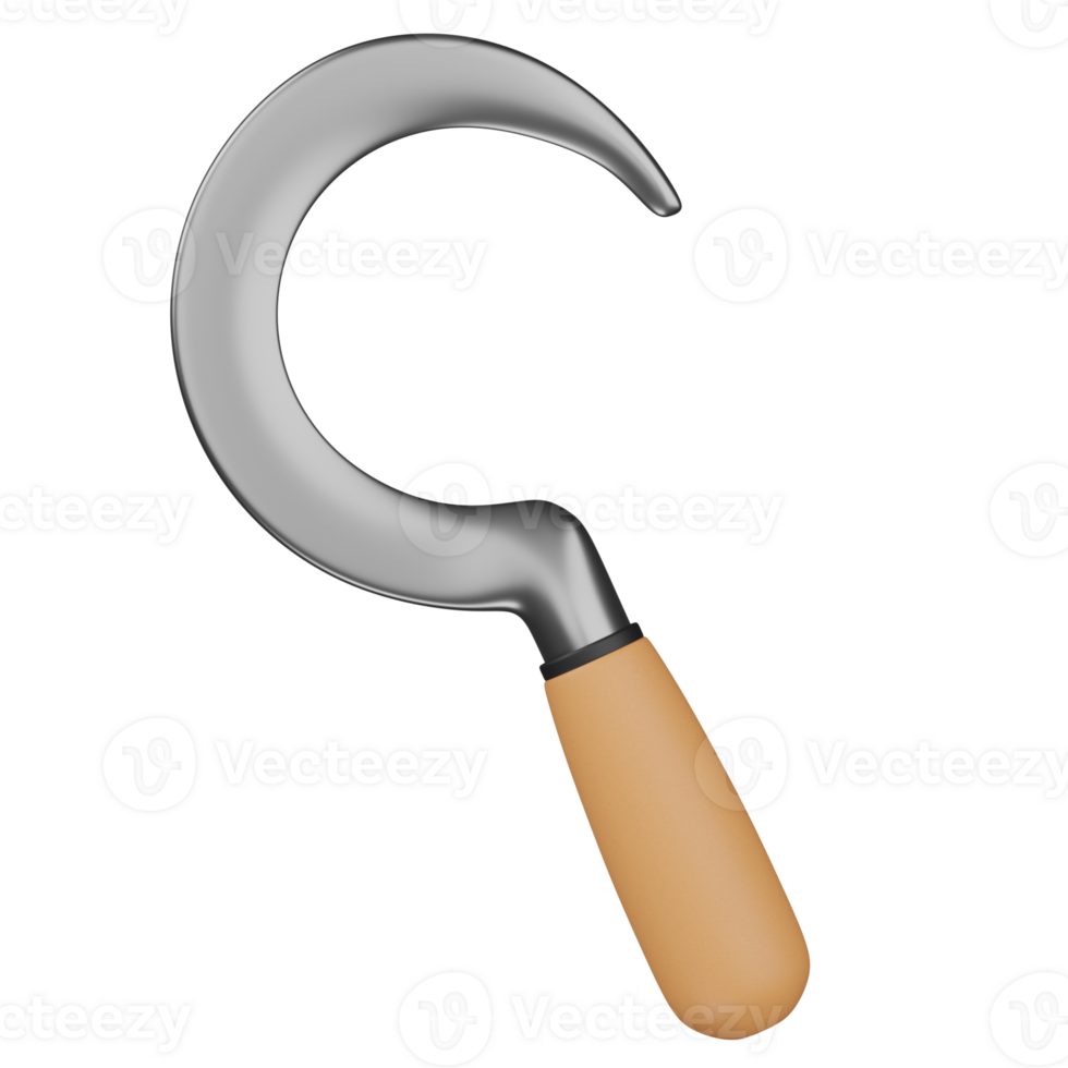 3d render sickle illustration png