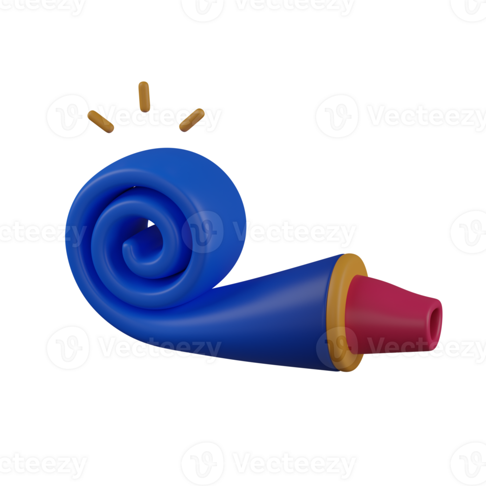 3d render Party Blower illustration png