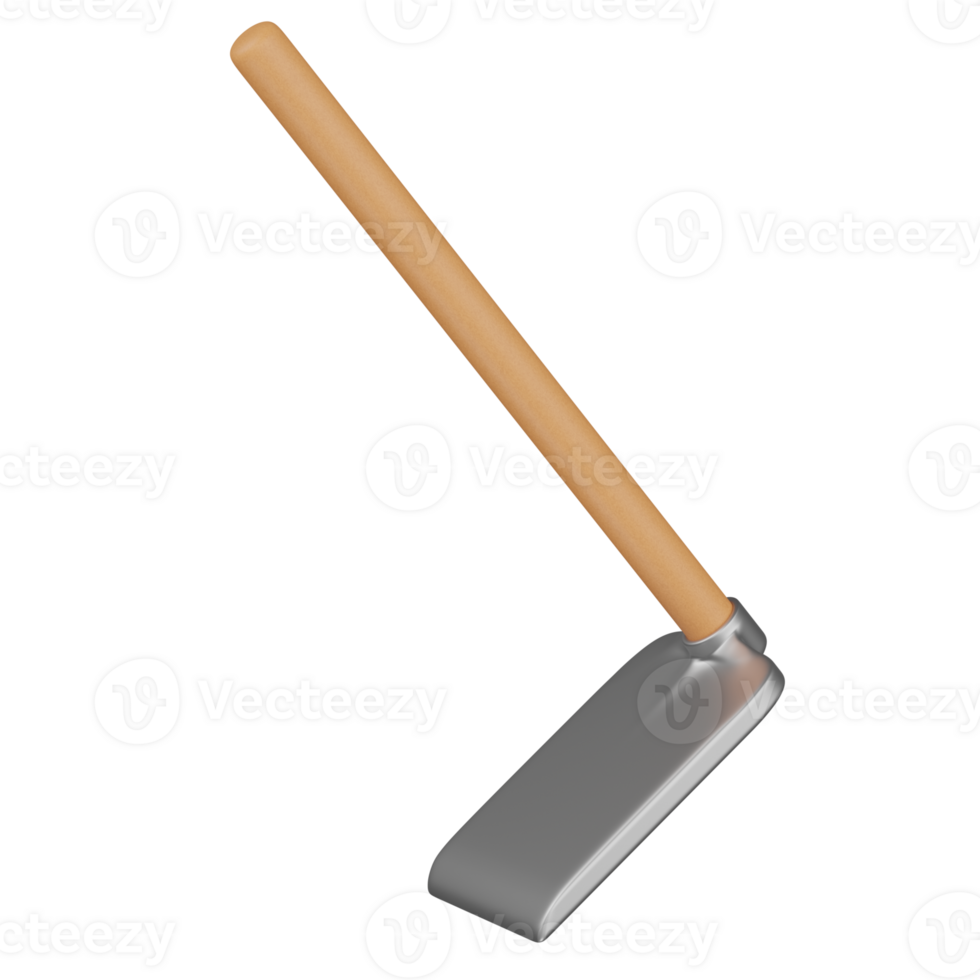 3d render Farm Hoe illustration png