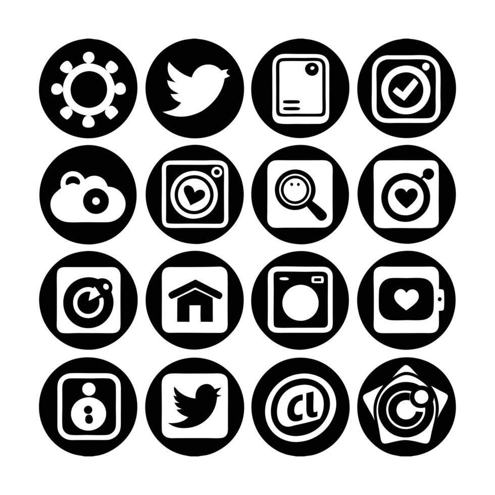 Set of 20 communication icons vector