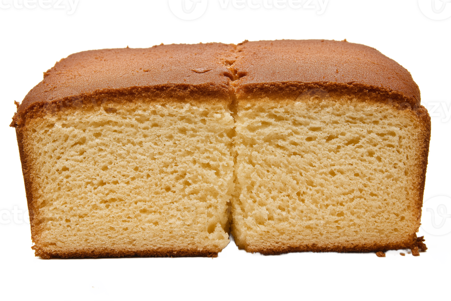 A loaf of bread cut in half png