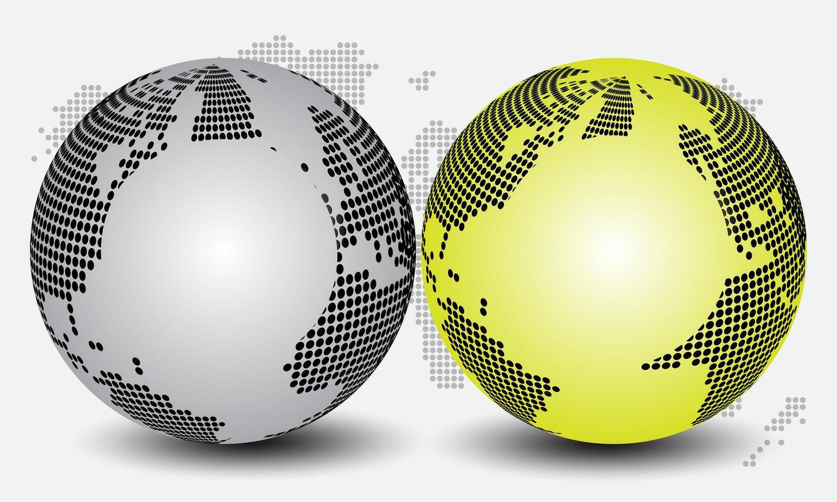 Realistic Dotted World Globe Map Illustration Just Dotted Global Atlas vector