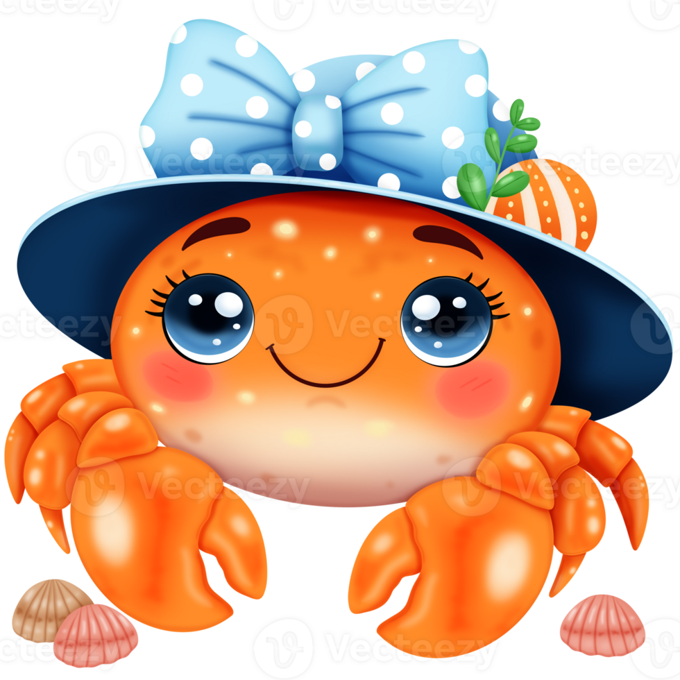 beautiful cartoon crab png
