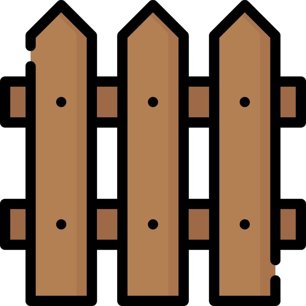 A wooden fence with three posts vector